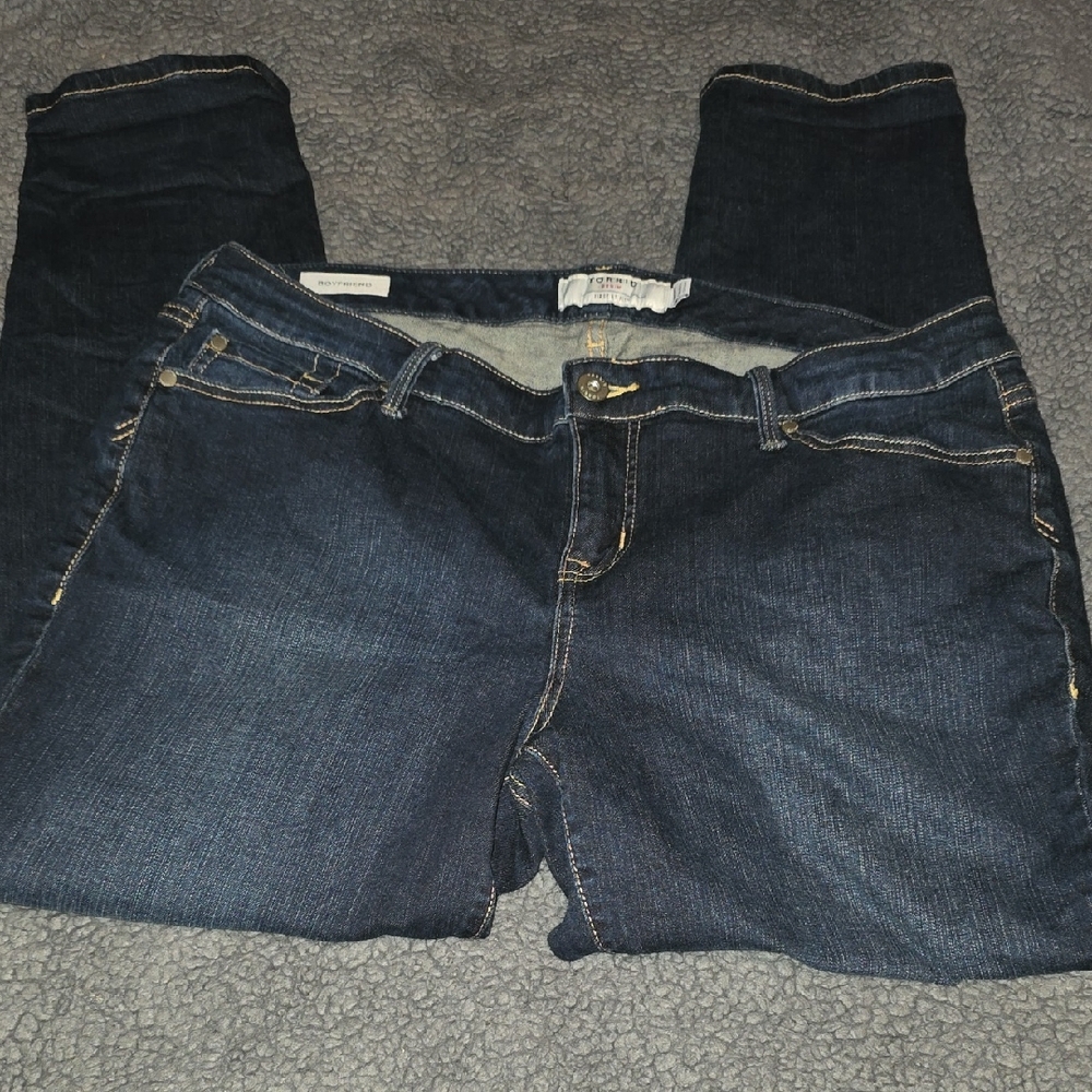 Torrid Denim Boyfriend Fit Dark Blue Jeans Size 16R